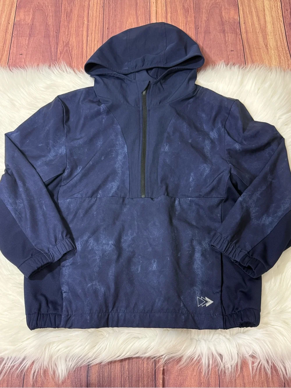 Carter’s Navy Hooded Quarter-Zip Windbreaker- Boys Size 10